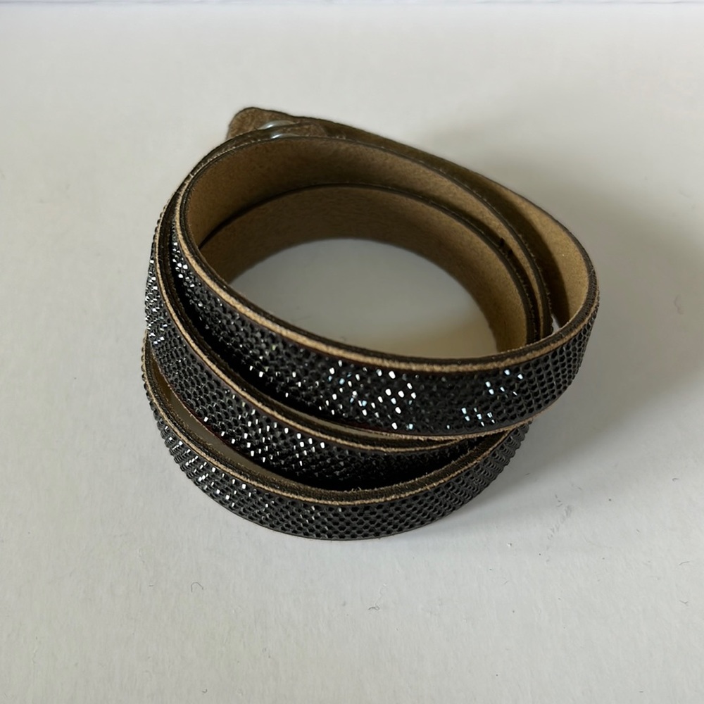 Rhinestone triple wrap bracelet